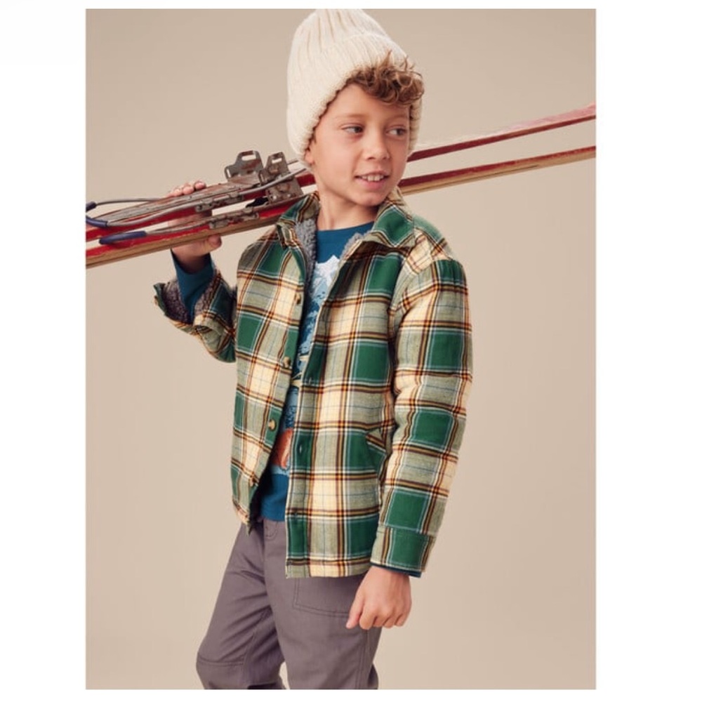 Teddy fleece Plaid Jacket - Picture 3 of 8